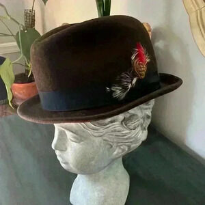 New York Hat Co. Lite Felt Packable men’s small Brown